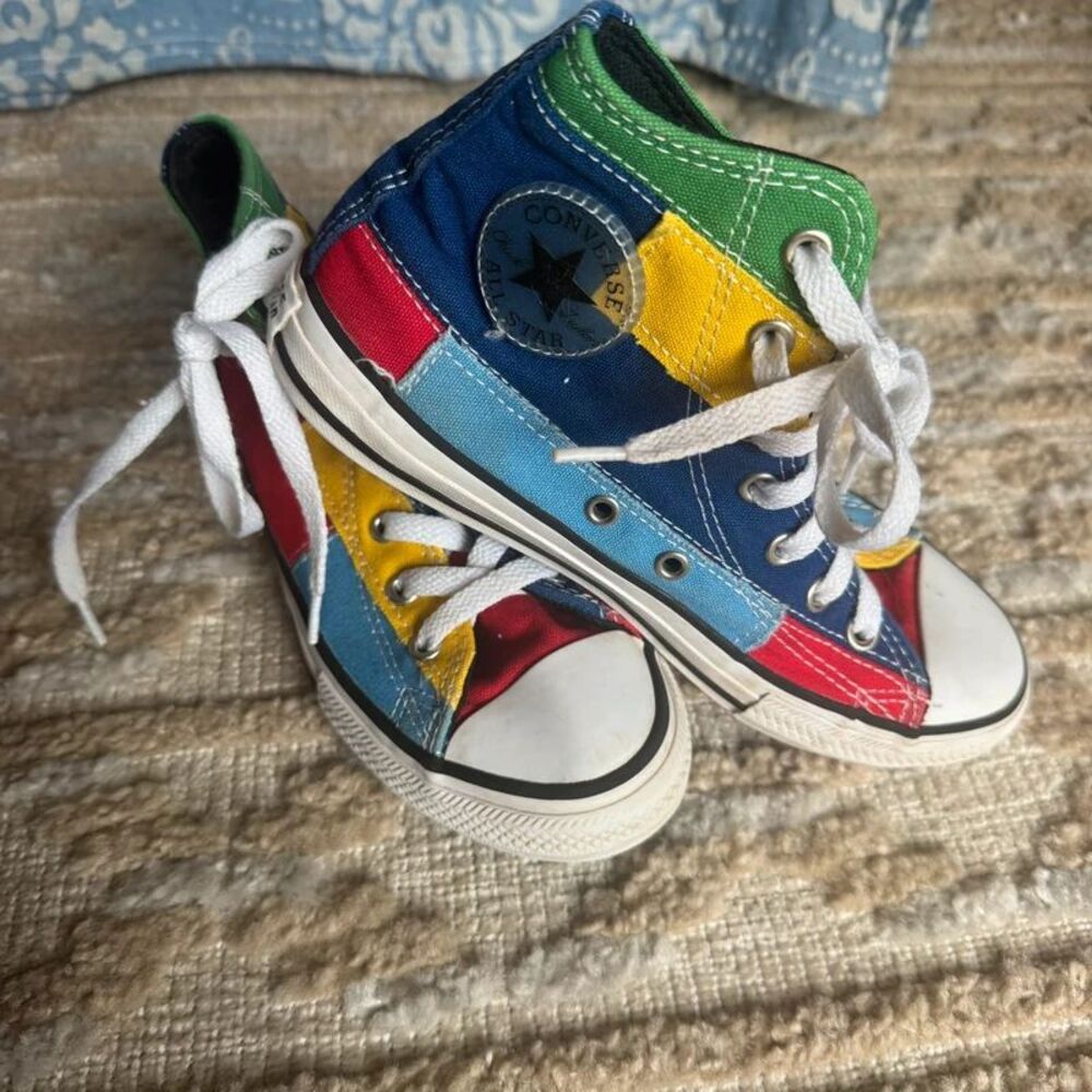 Converse Chuck Taylor All Star Hi Rainbow Patchwork Multicolor Youth 3Y